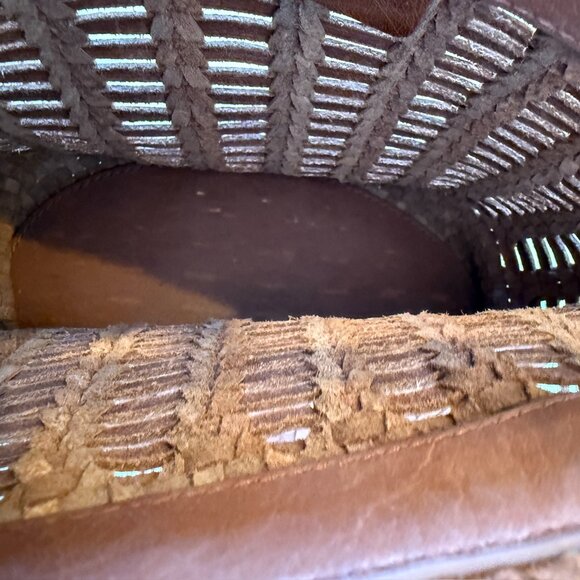 J. Crew Small Open-Weave Bag in Brown Leather - Picture 8 of 8